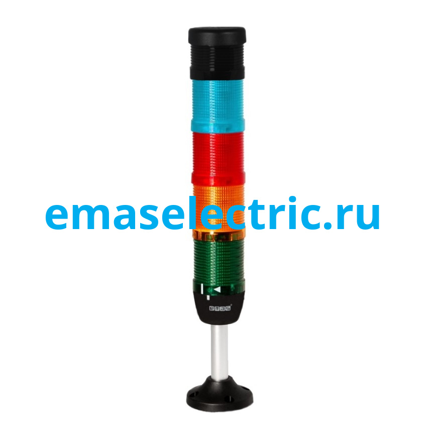 IK54L024ZM03 Сигнальная колонна 50мм, 4 цвета (красный, зелёный, жёлтый, синий), с зуммером, светодиод LED, алюм. патрубок 100мм с основанием, 24В AC/DC IK54L024ZM03 Сигнальная колонна 50мм, 4 цвета (красный, зелёный, жёлтый, синий), с зуммером, светодиод LED, алюм. патрубок 100мм с основанием, 24В AC/DC