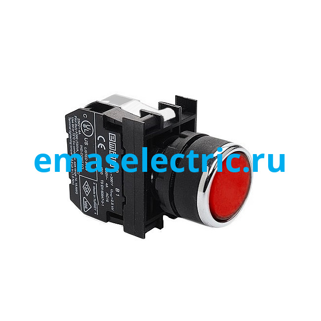 B160DK Кнопка (1НО), красный цвет, с блоком подсветки B6 (красный светодиод, 12-30В AC/DC), серия B (250В AC, 4А), IP50 B160DK Кнопка (1НО), красный цвет, с блоком подсветки B6 (красный светодиод, 12-30В AC/DC), серия B (250В AC, 4А), IP50