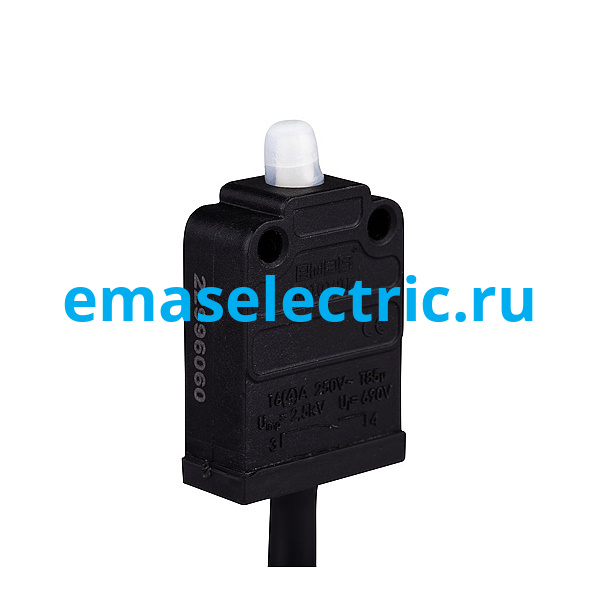 BS1010TX1 Мини-выключатель, привод пластиковый плунжер с силиконовым колпачком (1НО, мгновенное действие), пластиковый корпус, с кабелем 1м (250В AC, 16А), IP67 BS1010TX1 Мини-выключатель, привод пластиковый плунжер с силиконовым колпачком (1НО, мгновенное действие), пластиковый корпус, с кабелем 1м (250В AC, 16А), IP67