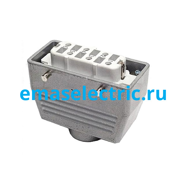 EBM606PU30 Кожух с гнездом металлический, 6 полюсов, 35A, верхний ввод (PG 21), IP65 EBM606PU30 Кожух с гнездом металлический, 6 полюсов, 35A, верхний ввод (PG 21), IP65