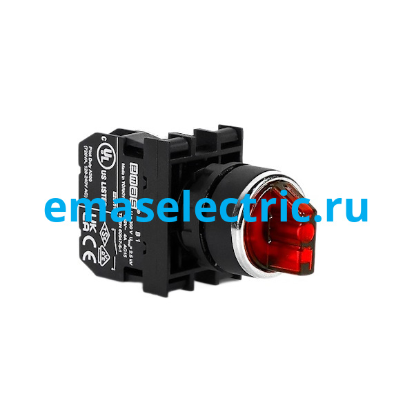 B100SL20K Переключатель Ø22мм. (0-I) 60° с фиксацией, красный (1НО) B100SL20K Переключатель Ø22мм. (0-I) 60° с фиксацией, красный (1НО)