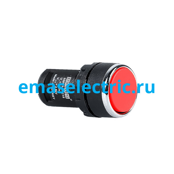 MB100DK Кнопка моноблочная (1НО), красный цвет, серия MB (240В, 0,3А), IP50 MB100DK Кнопка моноблочная (1НО), красный цвет, серия MB (240В, 0,3А), IP50
