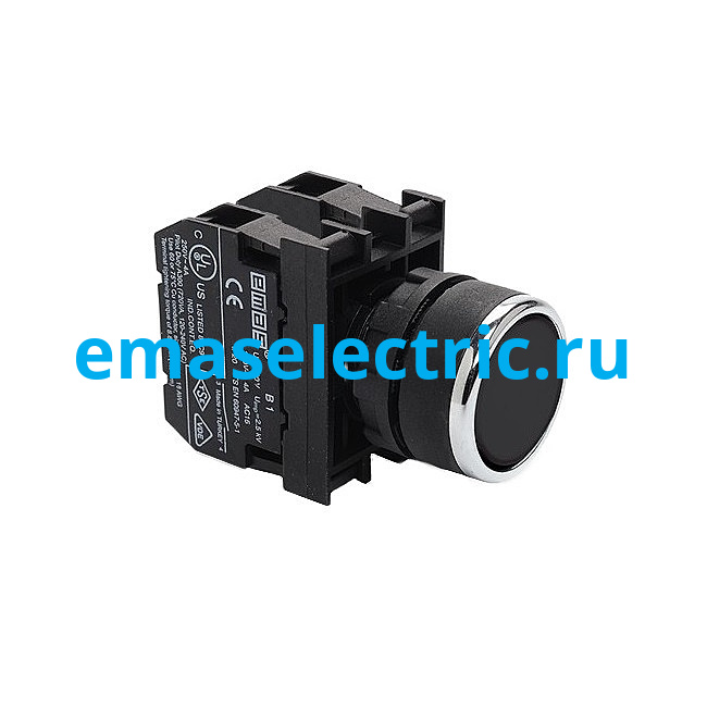 B102DH Кнопка (1НО+1НЗ), чёрный цвет, серия B (250В AC, 4А), IP50