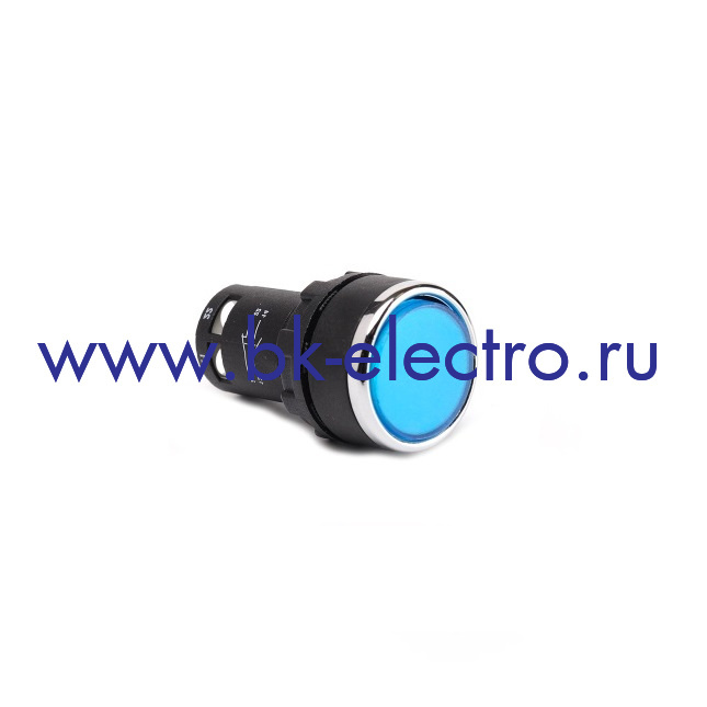 MB100FM Кнопка нажимная моноблочная, круглая Ø22мм. синяя, с фиксацией (1НО) IP50 MB100FM Кнопка нажимная моноблочная, круглая Ø22мм. синяя, с фиксацией (1НО) IP50