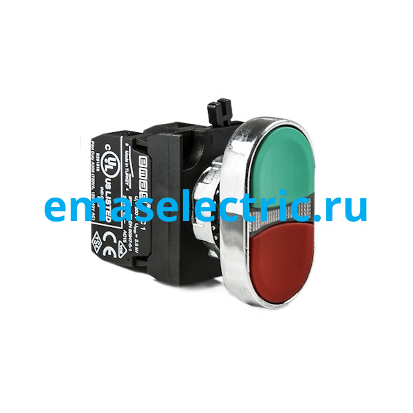 CM102K20KY Кнопка сдвоенная (1НО+1НЗ), красный + зелёный цвет, серия CM (250В AC, 4А), IP65 CM102K20KY Кнопка сдвоенная (1НО+1НЗ), красный + зелёный цвет, серия CM (250В AC, 4А), IP65