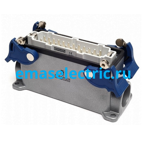 EBM24FD14 Кожух со штепселем металлический, 24 полюса, 16A, боковой ввод (PG 21), IP65