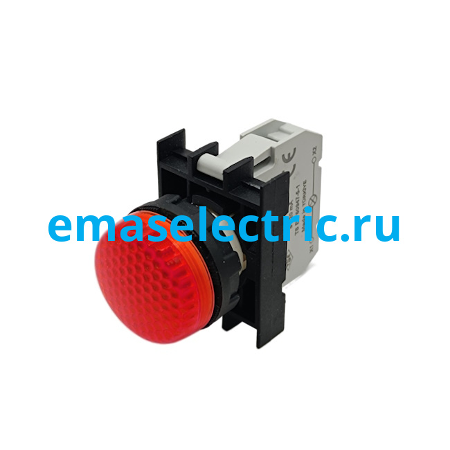 B0K0XK Сигнальная арматура с блоком подсветки BK (красный светодиод, 100-230В AC), красный цвет, серия B, IP50