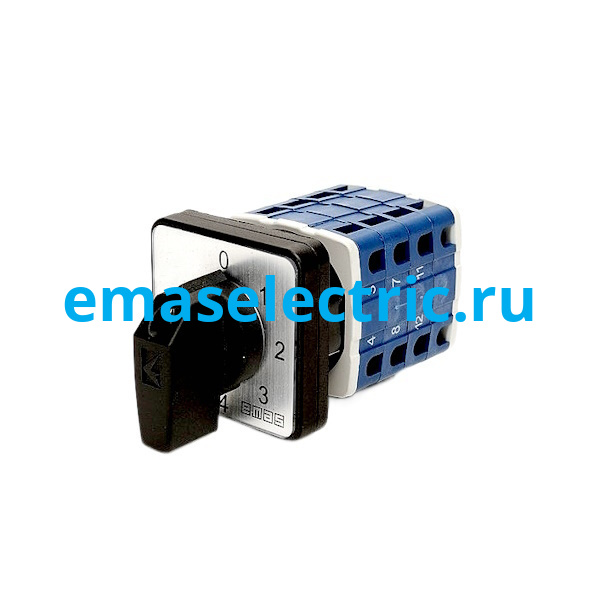 PSA032KS126S Переключатель многоступенчатый 32А (0-6), 1 полюс, рамка 48х48мм, угол поворота 45°, 400В AC, IP54