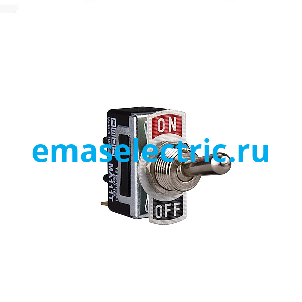 MA111T Тумблер (1НО), клеммное подключение, маркировка ON-OFF, металл (250В AC, 16А)