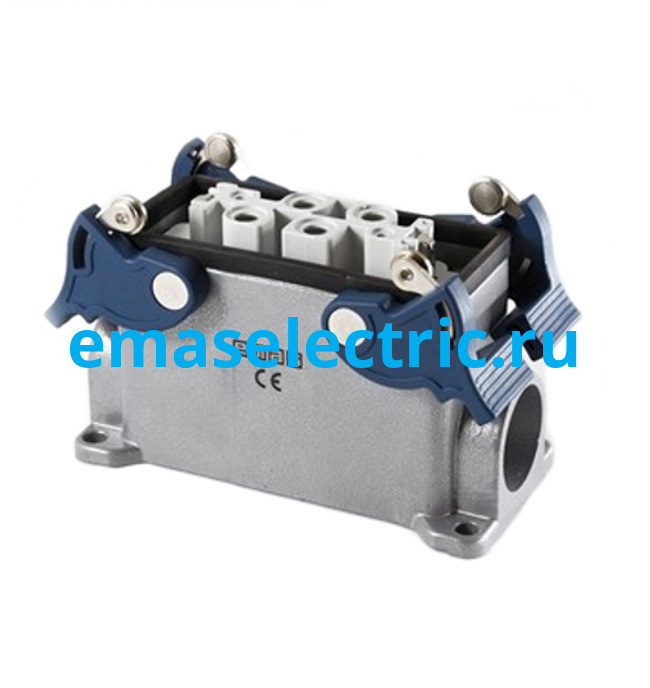 EBM806PD14 Кожух с гнездом металлический, 6 полюсов (4 x 80A + 2 x 16A), боковой ввод (PG 21), IP65