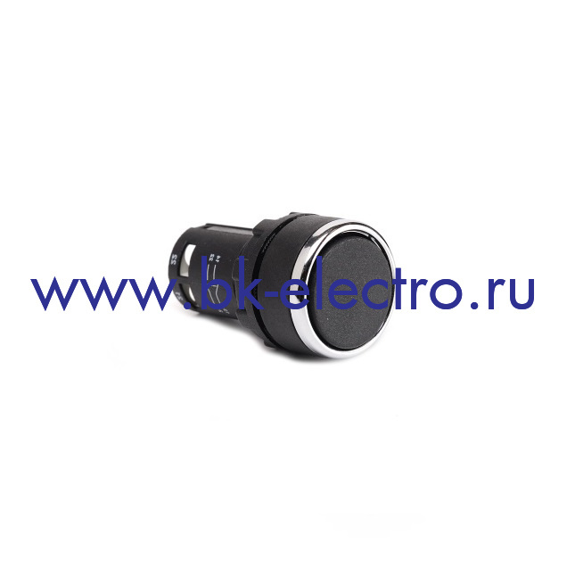 MB100FH Кнопка нажимная моноблочная, круглая Ø22мм. черная, с фиксацией (1НО) IP50 MB100FH Кнопка нажимная моноблочная, круглая Ø22мм. черная, с фиксацией (1НО) IP50