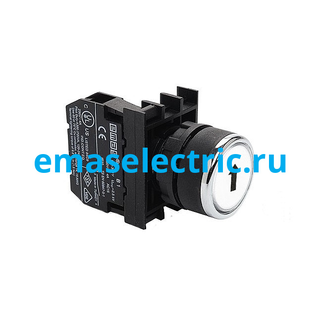 В100DBOD Кнопка (1НО), белый цвет, с маркировкой, серия B (250В AC, 4А), IP50