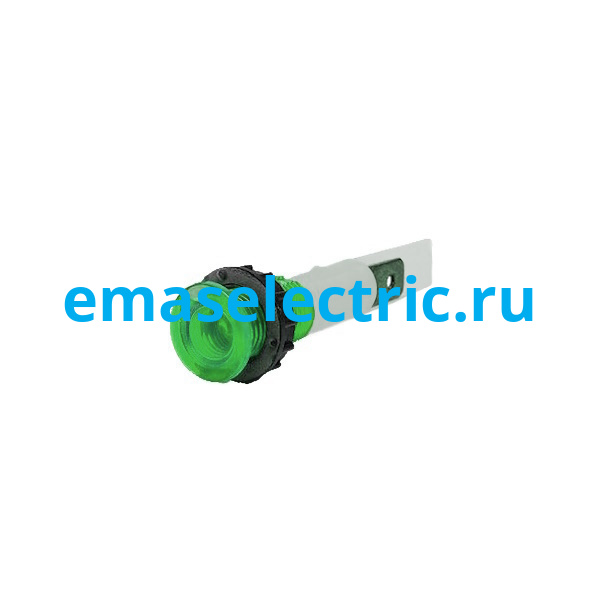 S102NY Сигнальная арматура 10мм, зелёный цвет, лампа накаливания, с клеммами, 230В AC