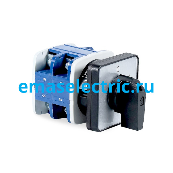 PSA050AK431S Переключатель двухпозиционный 50А (0-1) 60˚, 4 полюса, рамка 64х64мм, 400В AC, IP54