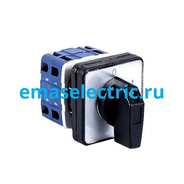 PSA040AK431S Переключатель двухпозиционный 40А (0-1) 60˚, 4 полюса, рамка 64х64мм, 400В AC, IP54