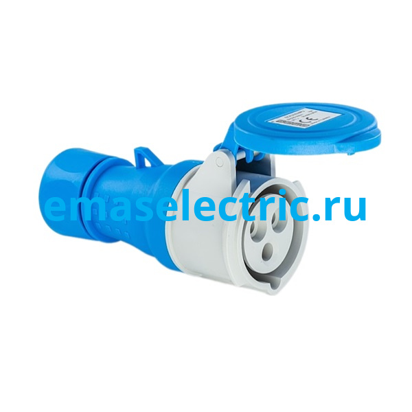 ECE316V4PU Корпус с гнездом 3*16 A (2P+E), стандарт CEE NORM, винтовое подключение (200-250В AC), IP44