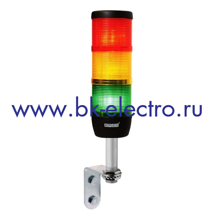 IK73L220XD01 Сигнальная колонна 70мм. красная, желтая, зеленая, крепление на стену. светодиод LED (220V AC)