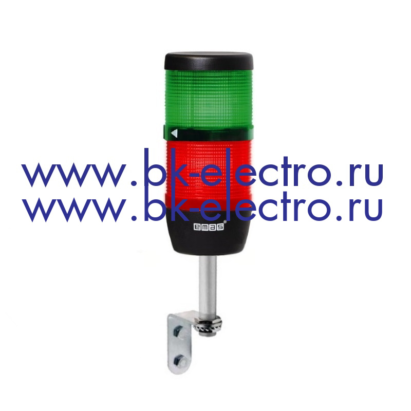 Световая колонна Ø70 мм красная, зеленая, стробоскоп FLESH LED (024V AC/DC) крепление на стену