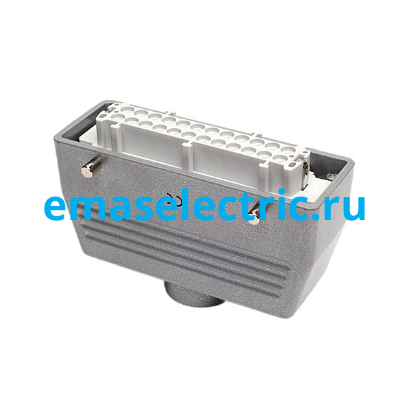 EBM24PU30 Кожух с гнездом металлический, 24 полюса, 16A, верхний ввод (PG 21), IP65