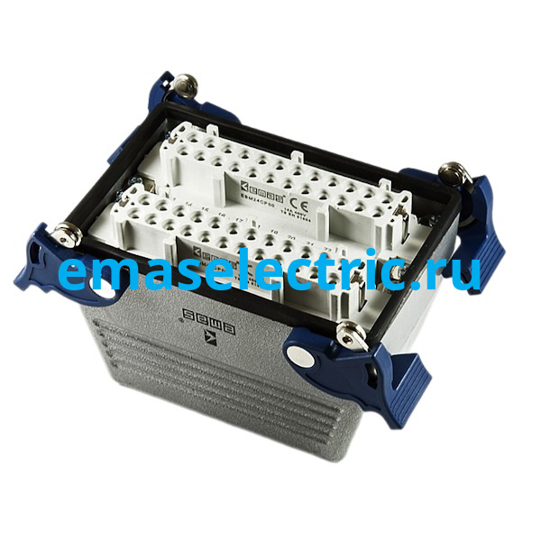EBM48PU34 Кожух с гнездом металлический, 48 полюсов, 16A, верхний ввод (PG 29), IP65