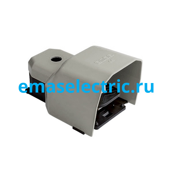 PDKA11BX10G Педаль одиночная, 1НО+1НЗ, с защитным кожухом (алюминий) серого цвета, основание для рукояти (250В AC, 4А), IP65