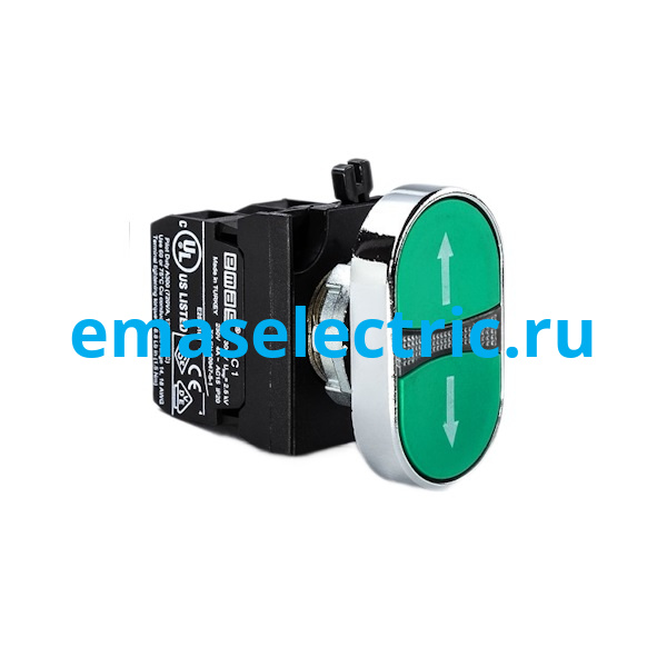 CM101K20YYOK Двойная кнопка Ø22мм. (2НО)  в металл. корпусе 