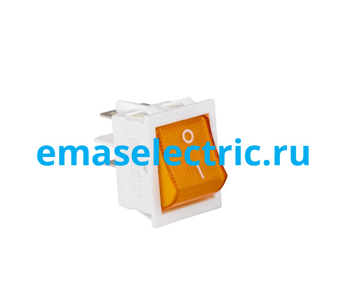 A14W1S11 Тумблер клавишный 30*22мм. (0-1) желтый с подсветкой (2НО) A14W1S11 Тумблер клавишный 30*22мм. (0-1) желтый с подсветкой (2НО)
