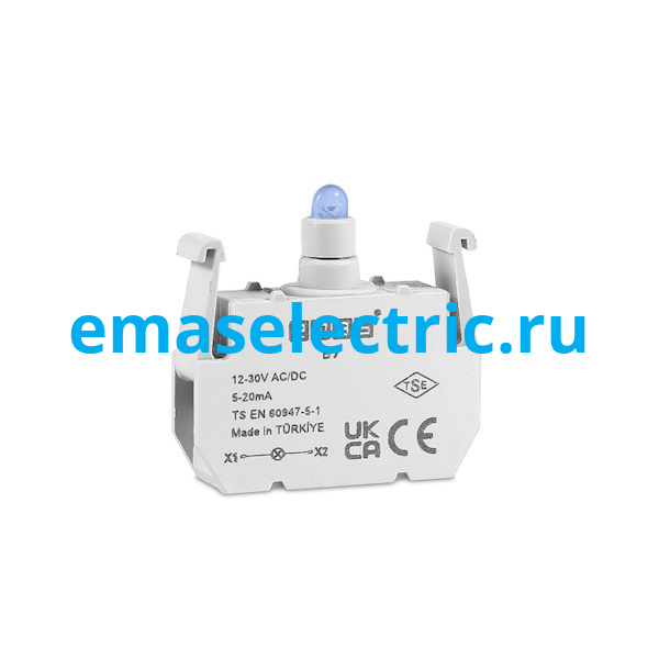 B7 Блок подсветки светодиод, синий цвет, серия B, 12-30В AC/DC