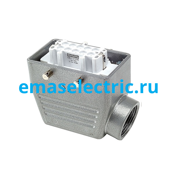 EBM10PU10 Кожух с гнездом металлический, 10 полюсов, 16A, боковой ввод (PG 16), IP65