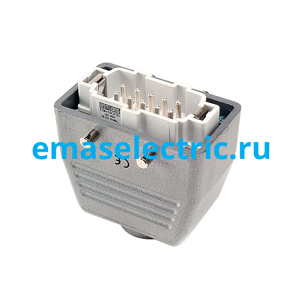 EBM10FU30 Кожух со штепселем металлический, 10 полюсов, 16A, верхний ввод (PG 16), IP65