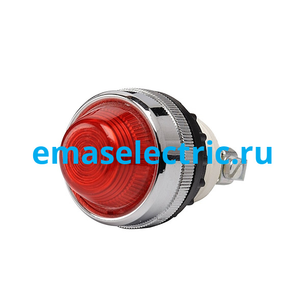 S220NK Сигнальная арматура 22мм, красный цвет, лампа накаливания, коническая линза, 230В AC