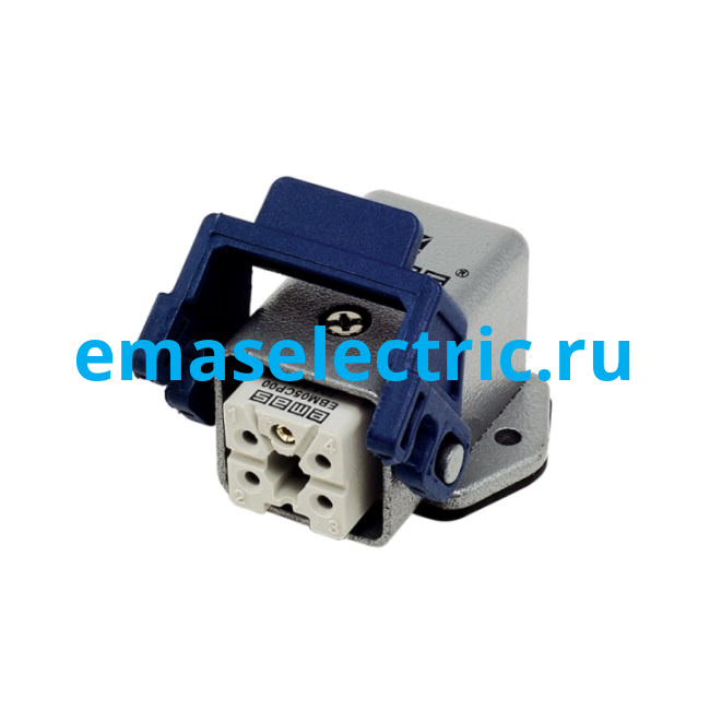 EBM05PE41 Угловой кожух с гнезом металлический, 5 полюсов, 10A, нижний ввод (PG 11), IP65