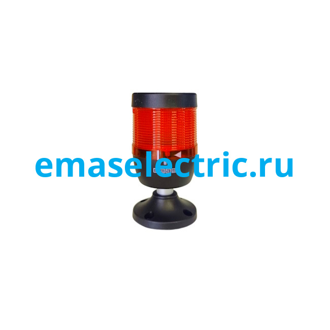 IK71L024XM02 Сигнальная колонна 70мм, одноцветная (красный цвет), светодиод LED, алюм. патрубок 20мм. с основанием, 24В AC/DC, IP40