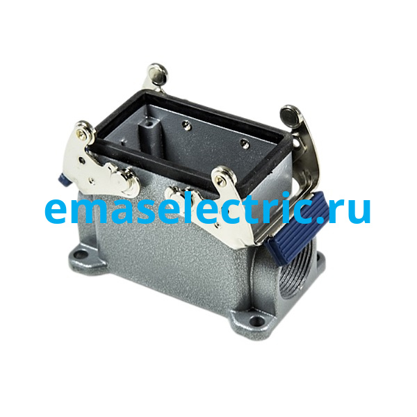 EBM10GD27 Корпус металлический, 10 полюсов, двусторонний ввод (PG 16), фиксаторы металл, IP65