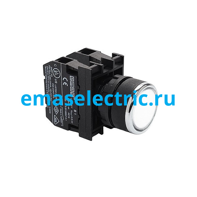 B101DB Кнопка (1НО+1НО), белый цвет, серия B (250В AC, 4А), IP50 B101DB Кнопка (1НО+1НО), белый цвет, серия B (250В AC, 4А), IP50
