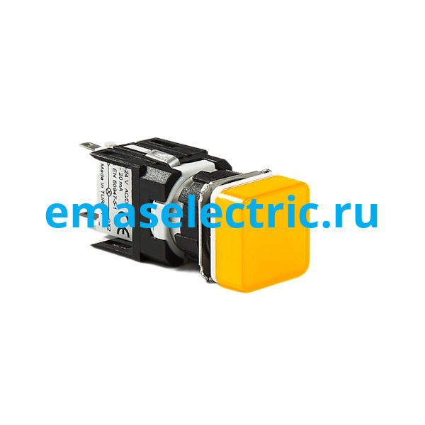 D080KXS Сигнальная арматура с блоком подсветки D8 (жёлтый светодиод, 24В AC/DC), жёлтый цвет, серия D, IP50