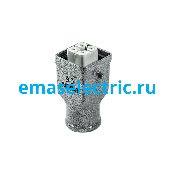 EBM04PU30 Кожух с гнездом металлический, 4 полюса, 10A, верхний ввод (PG 11), IP65