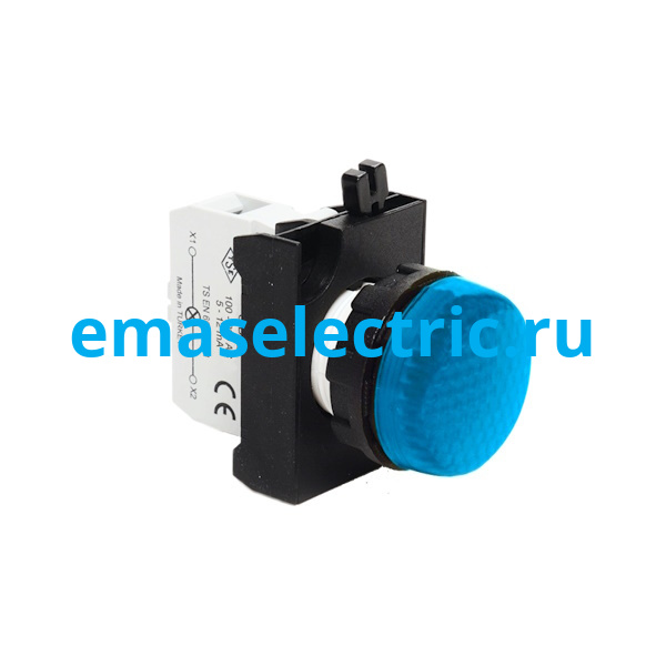 CP070XM Сигнальная арматура с блоком подсветки CB7 (синий светодиод, 12-30В AC/DC), синий цвет, серия CP, IP65
