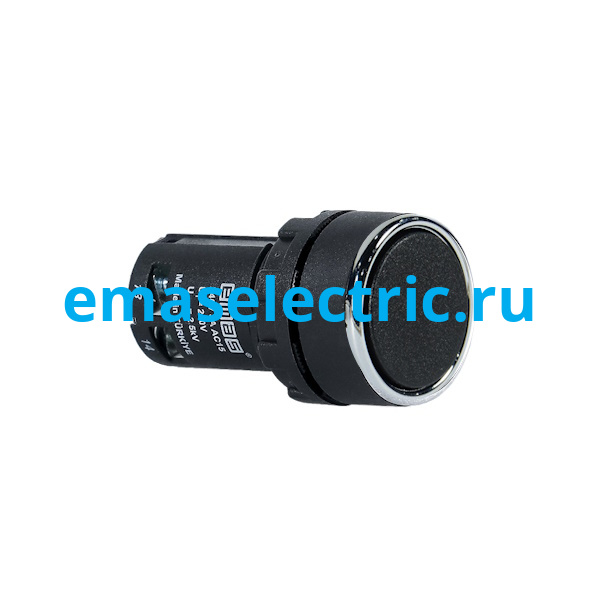 MB101DH Кнопка моноблочная (1НО+1НО), чёрный цвет, серия MB (240В, 0,3А), IP50