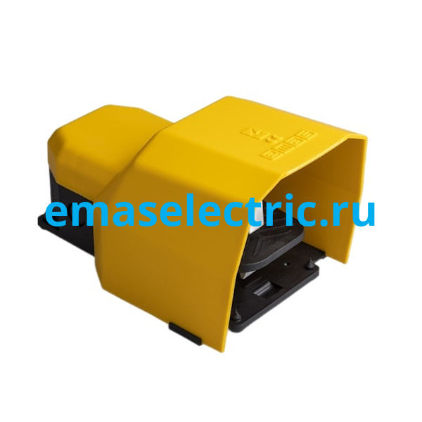 PPKS11BX10 Педаль одиночная, 1НО+1НЗ, с защитным кожухом (пластик) жёлтого цвета, (250В AC, 4А), IP65