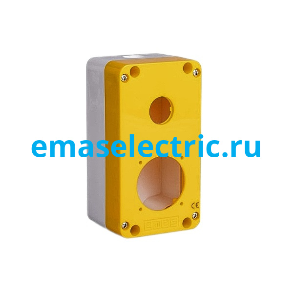 PA2BOSP Пост управления, желто-белый, 2 отверстия (1 x 22 мм +1 x розетка)
