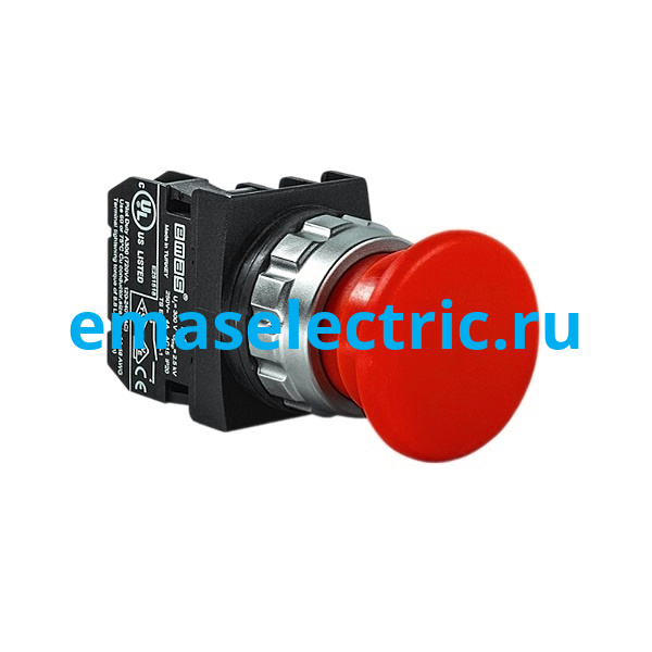 H200MK Кнопка "Грибок" 40мм (1НЗ), без фиксации, красный цвет, серия H (30мм) (250В AC, 4А), IP50 H200MK Кнопка "Грибок" 40мм (1НЗ), без фиксации, красный цвет, серия H (30мм) (250В AC, 4А), IP50
