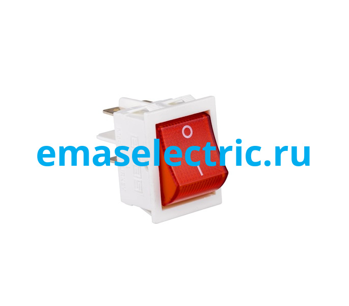 A14W1K11 Тумблер клавишный 30*22мм. (0-1) красный с подсветкой (2НО)