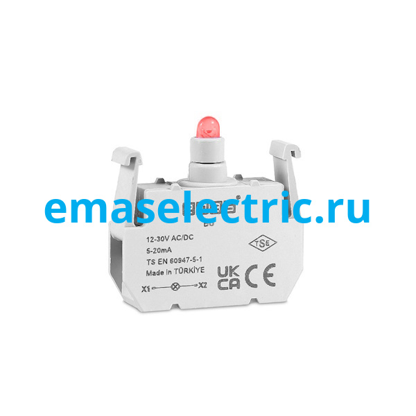 B6 Блок подсветки светодиод, красный цвет, серия B, 12-30В AC/DC