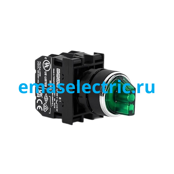 B101SL32Y Переключатель (II-0-I) 60°  без фиксации зеленый (2НО)