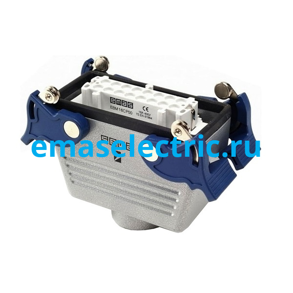 EBM16PU34 Кожух с гнездом металлический, 16 полюсов, 16A, нижний ввод (PG 21), IP65