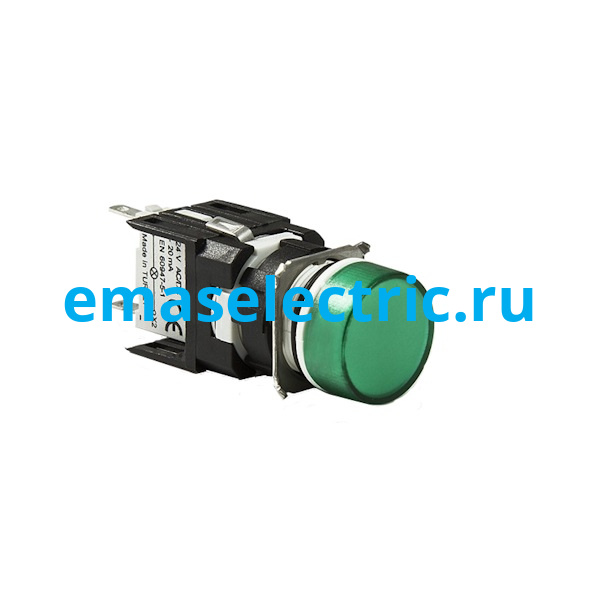 D090YXY Сигнальная арматура с блоком подсветки D9 (зелёный светодиод, 24В AC/DC), зелёный цвет, серия D, IP50