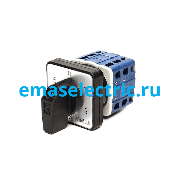PSA010KS135S Переключатель многоступенчатый 10А (0-5), 1 полюс, рамка 48х48мм, 400В AC, IP54