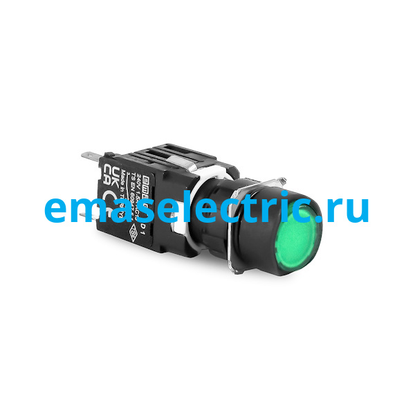 D100YDY Кнопка круглая (1НО), зелёный цвет, серия D (250В AC, 1,5А), IP50