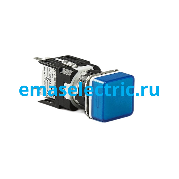 D070KXM Сигнальная арматура с блоком подсветки D7 (синий светодиод, 24В AC/DC), синий цвет, серия D, IP50